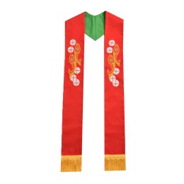 設計禮儀用品雙面領帶聖帶    執事領帶    禮儀用品基紅綠雙色大尖頭聖帶   SKBT005 設計禮儀用品雙面領帶聖帶    執事領帶    禮儀用品基紅綠雙色大尖頭聖帶   SKBT005